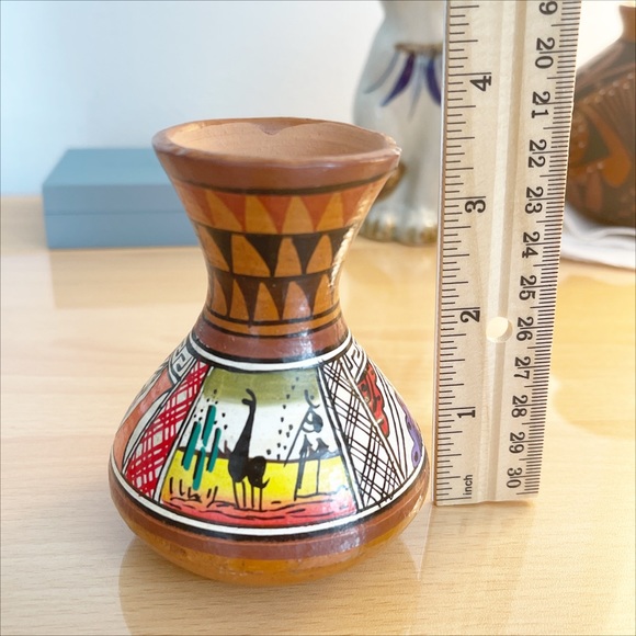 Red Pottery Small Accent Vase - Decor - Picture 3 of 5